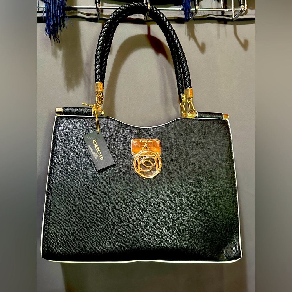 New Bebe Kate Shopper Purse with Crossbody Strap & Two Handles